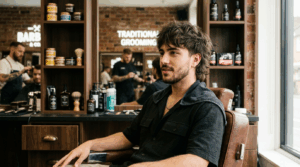 Wolf cut homme - coupe tendance 2026 dans un barbershop